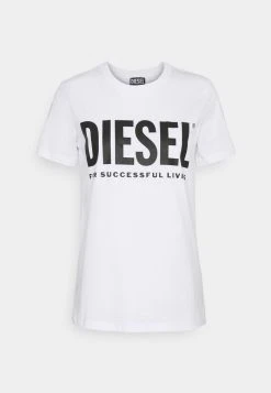 Diesel SILY LOGO - Print T-shirt - White