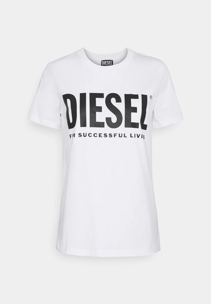 Diesel SILY LOGO - Print T-shirt - White