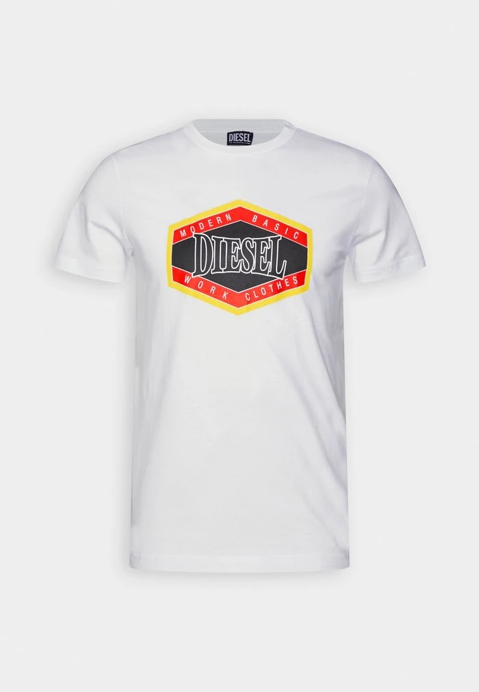 Diesel T-DIEGOR-E14 UNISEX - Print T-shirt - White - Image 4