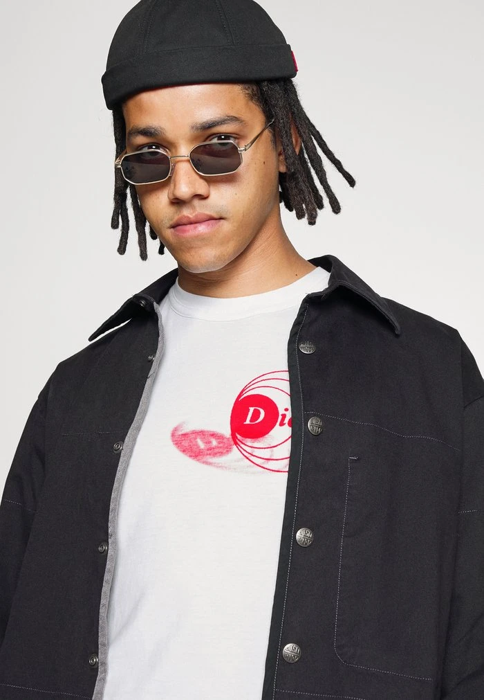 Diesel DIEBIND SLITS - Print T-shirt - White - Image 4