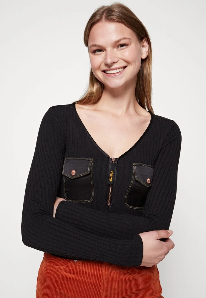 Diesel T-BORDIE - Long Sleeved Top - Black - Image 4