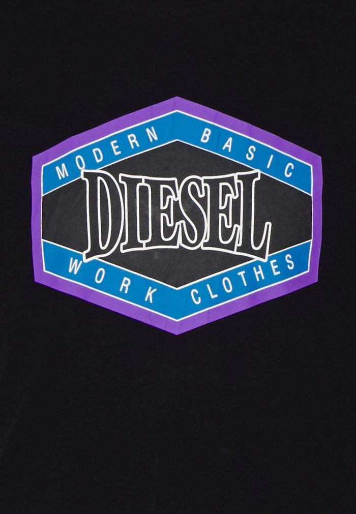 Diesel T-DIEGOR-E14 UNISEX - Print T-shirt - Black - Image 5