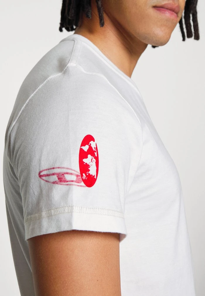 Diesel DIEBIND SLITS - Print T-shirt - White - Image 6