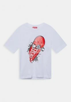 Diesel TACTU OVER - Print T-shirt - White