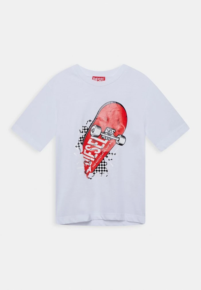 Diesel TACTU OVER - Print T-shirt - White
