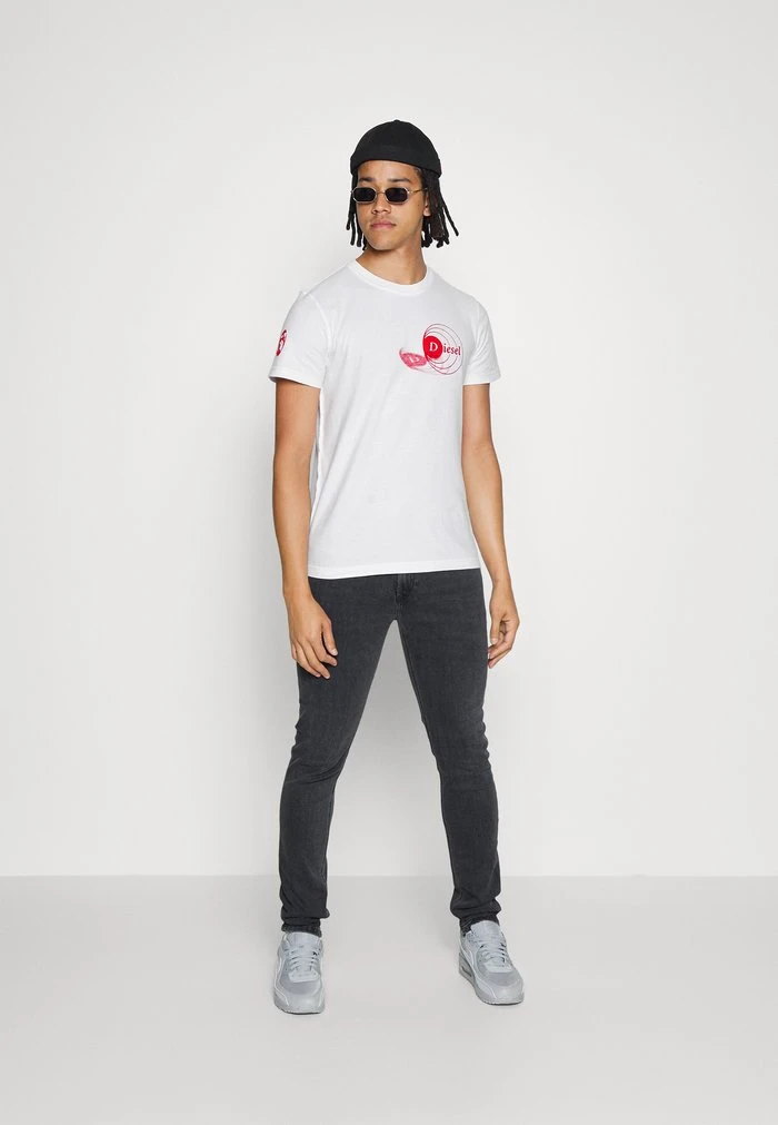 Diesel DIEBIND SLITS - Print T-shirt - White - Image 2