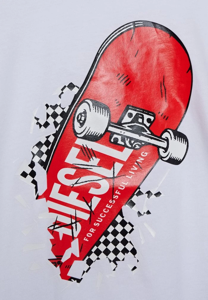 Diesel TACTU OVER - Print T-shirt - White - Image 3