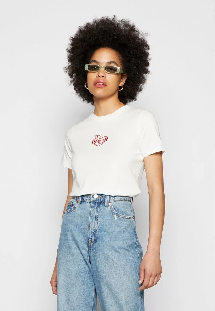 Diesel T-REG-E9 - Print T-shirt - White - Image 4