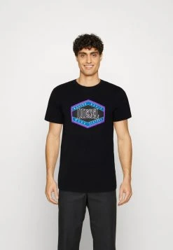 Diesel T-DIEGOR-E14 UNISEX - Print T-shirt - Black