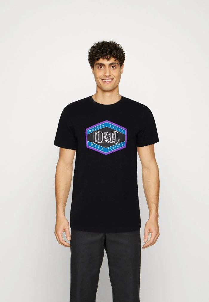 Diesel T-DIEGOR-E14 UNISEX - Print T-shirt - Black