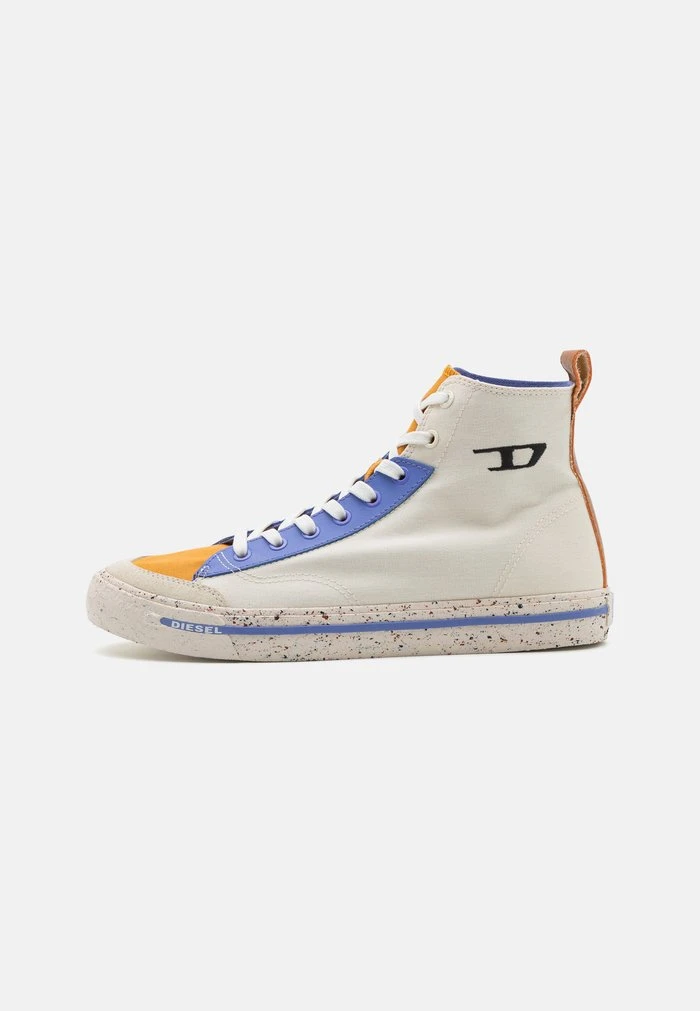 Diesel S-ATHOS MID - High-top Trainers - White/purple/ Orange
